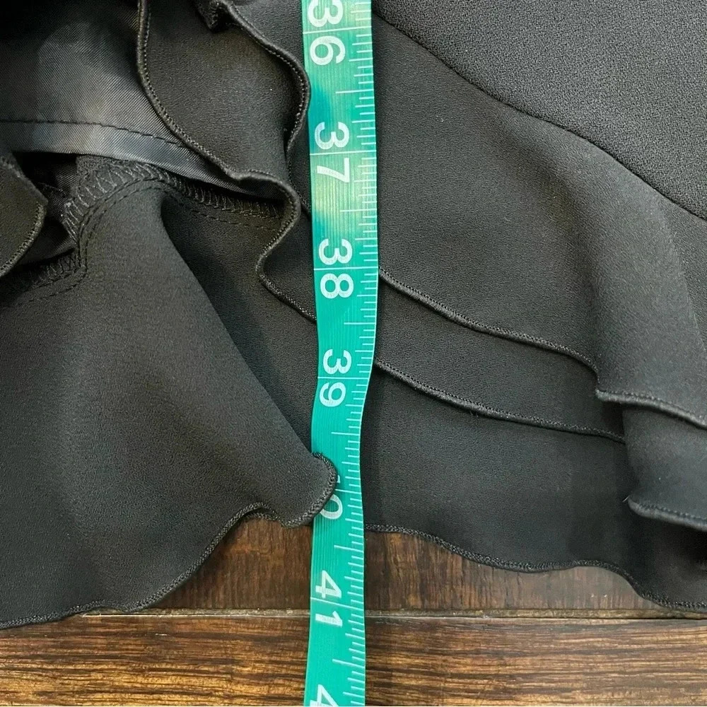 AGB Formal Sheer Cocktail Black Dress Women's size 6 V Neck Sleeveless - Picture 8 of 9